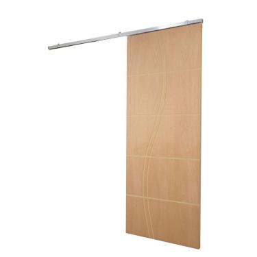 Imagem de Porta De Correr p- Verniz Frisada Kit Alumínio Fs Duplo - 210x60