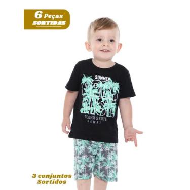 Imagem de Kit 6 Peças Sortidas  3 Conjuntos Verão Menino - Bykyko, 8