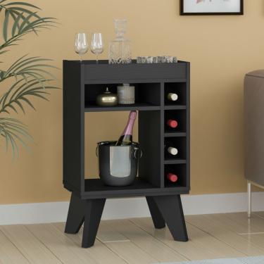 Imagem de Aparador Bar com Adega 4 Garrafas e Espelho Drink Artely