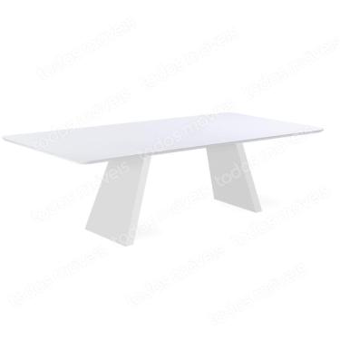 Imagem de Mesa De Jantar Nirvana Livia 200 Cm Retangular Borda Arredondada Madeira Branco