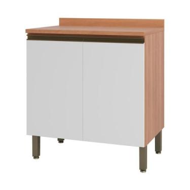 Imagem de Balcão de Cozinha com Tampo para Cooktop e 2 Portas 80cm Multimóveis C