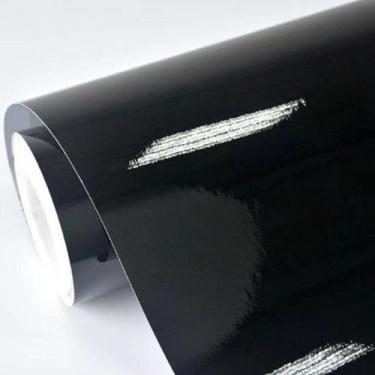 Imagem de Adesivo Vinil Lavável Preto Black Piano Envelopamento Automotivo Autoc