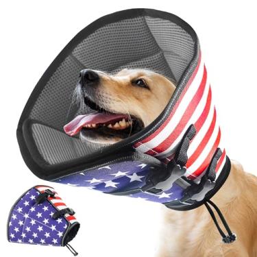 Imagem de TDTOK Coleira De Recuperação Para Cães, Cone Macio Cães Grande, Médio E Pequeno Porte, Ajustável Malha Respirável Estilo Elizabetano Evitar Lambidas Feridas