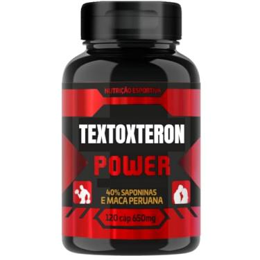 Imagem de TextoxteronPower Suplemento de Saponinas e Maca Peruana, 120 Cápsulas, 1300mg, Alta Intensidade