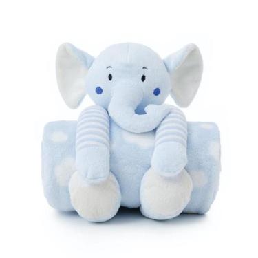 Imagem de Manta Soft Pelúcia Elefante, Ursinho Cobertor Antialérgico - LIZ BABY 