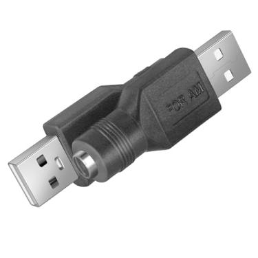 Imagem de Artilits Adaptador USB A para 5,5 x 2,1 mm DC macho para fêmea, Starlink 5,5 x 2,1 mm adaptador CC USB A suporta conector 20V 12V 5V feito para lâmpada de mesa LED, Starlink Mini, solar dobrável