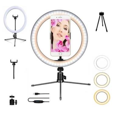 Imagem de Iluminador, Led Ring Light Tripé Suporte, Celular Estética - DACAR