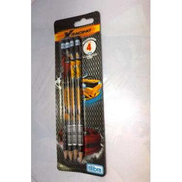 Imagem de Lapis Preto Fantasia Racing - Tilibra - Blister com 04 unidades