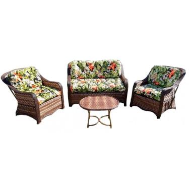 Imagem de Conjunto de Sofá Fibra e 2 Poltronas e 1 Mesa Centro