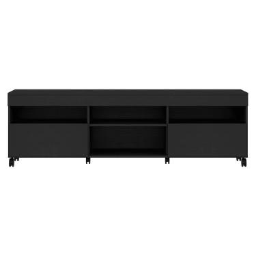 Imagem de Rack Com Rodízios Para Tv Até 65´´ Com 2 Portas Preto
