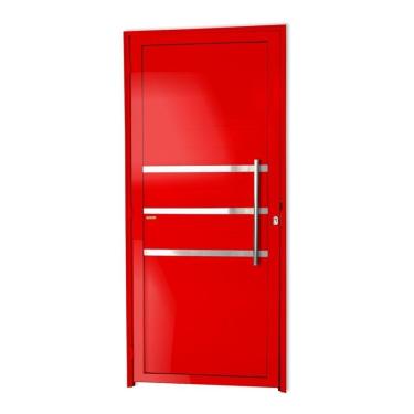 Imagem de Porta Lambril Com Friso Com Puxador Super 25 210cm X 90cm Brimak Vermelho