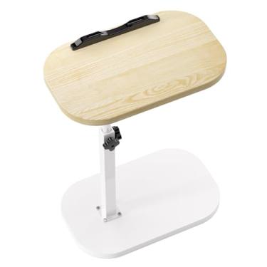 Imagem de Bandeja de TV em forma de C, altura ajustável, mesa de sofá de lanche - mesa de TV giratória de 360° para comer e laptops