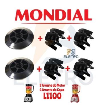 Imagem de Kit 4 Arrastes do Copo + 2 Arrastes do Motor para Liquidificador Mondi