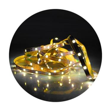 Imagem de Fita LED Adesiva Decorativa, 2 Metros, 120 LEDs, Luz Branca Quente, Funciona com 3 Pilhas AA