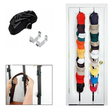 Imagem de Cabideiro Organizador Ajustável Para Bolsas, 16 Bolsos, Para Porta, Parede E Armário Ideal Para Bonés E Chapéus