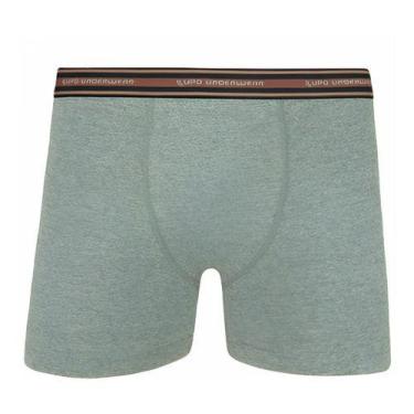 Imagem de Cueca Boxer Lupo 523-002 Cós Com Elástico Suave Algodão, Cinza 003, P
