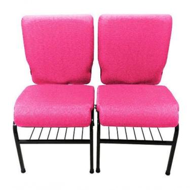 Imagem de 02 Cadeiras Para Igrejas C/ Porta Biblía E Porta Cálice Rosa - DESIGN 
