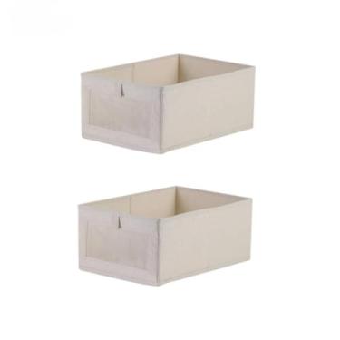 Imagem de KIT 2-10 Caixa Organizadora de Guarda Roupas Dobrável para Gavetas, Armários, Lavanderia e Armazenamento de Brinquedos(KIT2(Desc))