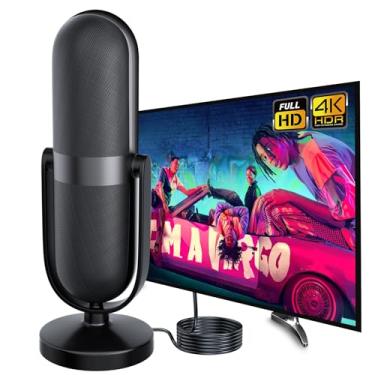 Imagem de ZLLYYFDHXLWSX Antena De Tv Yfdhx 2024 Hd Para Smart Tvs Internas - Digital 4K/8K Com Alcance Até 1570 Km, Amplificador Sinal 360° Suporte Todos Os Canais Locais E Externo 10 M
