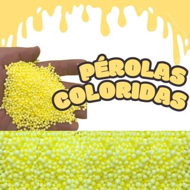 Imagem de Pérolas De Eps Bolinhas De Isopor Coloridas 1 Litro Amarela
