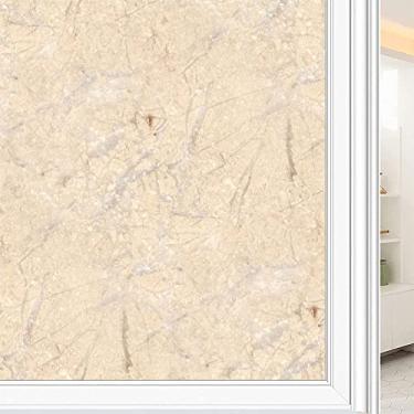 Imagem de Película de janela 3D de mármore, textura de estilo mármore, para porta de vidro, banheiro, sala de estar, L90 x C 190 cm