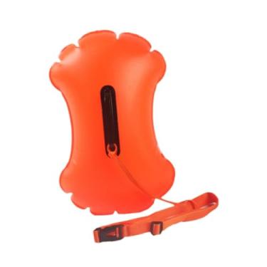 Imagem de Zxpjkyu Boia de natação, boia de reboque, bolsa de deriva, bolsa flutuante para mergulho com snorkel, esportes aquáticos, caiaque, Laranja