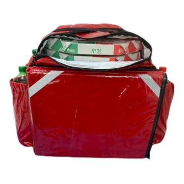 Imagem de Mochila de Motoboy Bag para entregas delivery Mochila térmica entrega impermeável reforçada(Vermelho apenas bag)