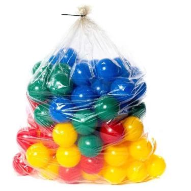 Imagem de Saco com 100 bolinhas coloridas para piscina ou barraca