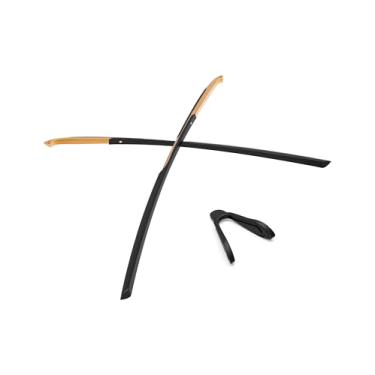 Imagem de Well-aimed Hastes de substituição, braços, pernas/protetores de nariz pretos compatíveis com óculos de ciclismo Rudy Project Rydon, kit de acessórios, Dourado, One Size