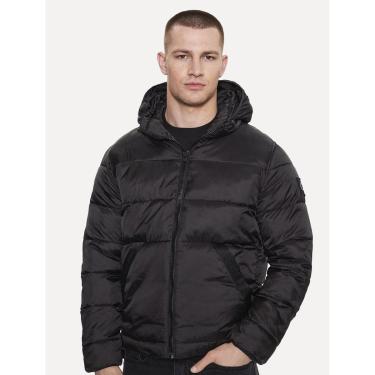 Imagem de Jaqueta Calvin Klein Jeans Masculina Padded Hoodie Preta-Masculino