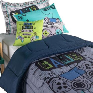 Imagem de Kit Edredom 05 Peças Juvenil Hipercal 400 Fios - MR Enxovais