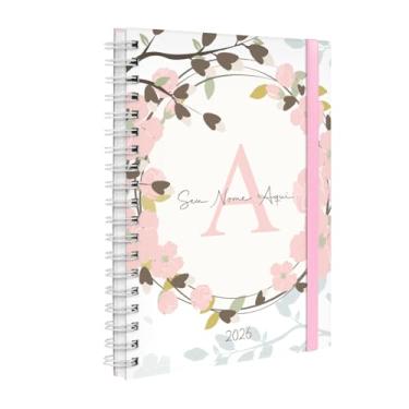 Imagem de Agenda Planner Semanal Plus 2026 Personalizada Floral Ramos Rosa