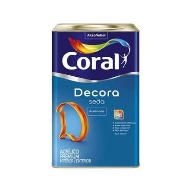 Imagem de Tinta Acrilico Acetinada Decora Seda Branca 18l - Coral