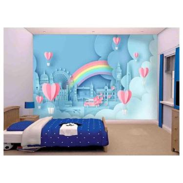 Imagem de Papel De Parede Infantil Nunvens Balões 3D Azs200 - Você Decora