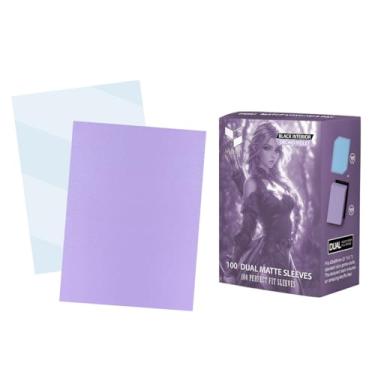 Imagem de Orchid Violet MTG Card Sleeves, Hypttior Dual Matte Textured 100 Card Sleeve with 100 Inner Sleeves for Standard Card, MTG, PKM, Baseball Card, Sports Cards