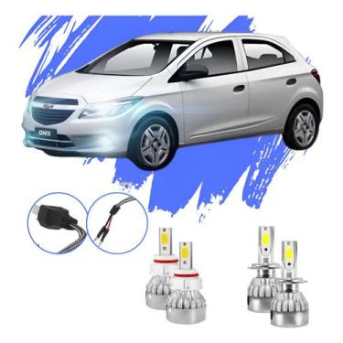 Imagem de Lâmpada Led Onix 2012 A 2020 Kit H4 H27 V10 - Efeito Xênon