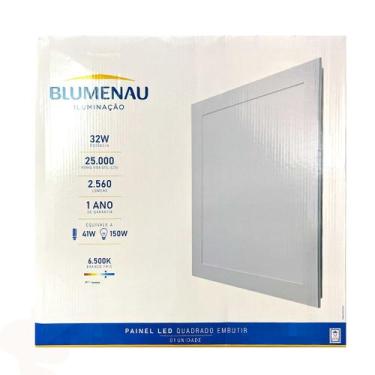 Imagem de Painel Plafon Led Embutir 40X40cm 32W 6500K Bivolt Branco - Blumenau -