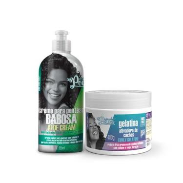 Imagem de Kit Soul Power Aloe Cream 500ml + Curly Gelatine 400g