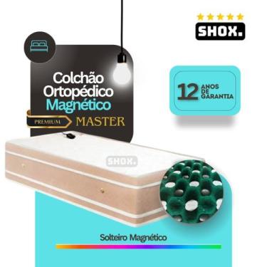 Imagem de Colchão Solteiro Shox Master Ortopédico 188X088X025cm, Suede Bege
