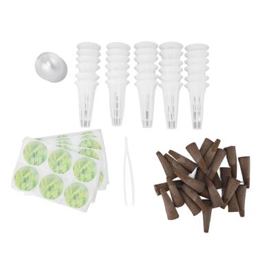 Imagem de Pssopp Peat Soilless Grow Cestas, Conservação de Recursos Terrestres Kit de Vagens Hidropônicas de Plástico Longa e Reutilizável Para Jardim Indoor