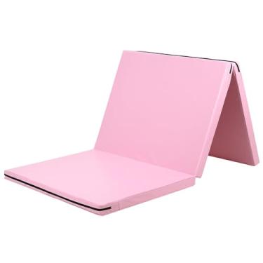 Imagem de KaRaDaStyle Tapete de ginástica tapetes dobráveis elásticos 180 cm x 78 cm x 5 cm exercício treino muscular crianças brincam horizontal tapete de barra esportes à prova de som uso doméstico (rosa)