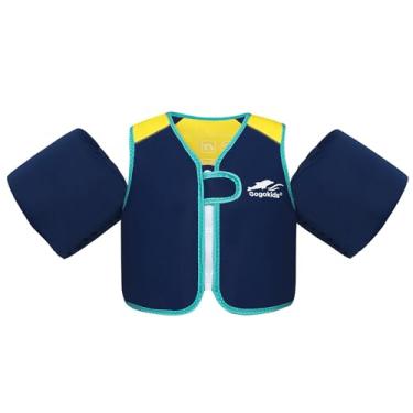 Imagem de Gogokids Colete de natação infantil, boias infantis para meninas e meninos de 9 a 22 kg, jaqueta flutuante com asas de água para 2 a 6 anos, piscina/praia