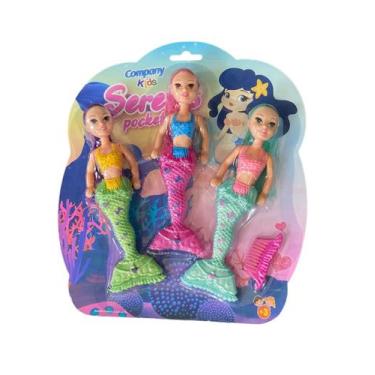 Imagem de Kit Brinquedo Bonecas Patty Sereias Pocket Sortida- 3 un - Company kid