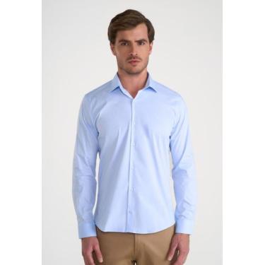 Imagem de Camisa Manga Longa Docthos Slim Poliamida, 057 azul claro, P