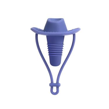 Imagem de Tycol Rolha de vinho de silicone, seladora de garrafa de chapéu de cowboy reutilizável, acessórios decorativos de vinho, substituição de cortiça à prova de vazamento, presente de colecionador de
