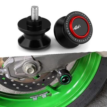 Imagem de Carretéis de braço oscilante de 8 mm adequados para Ka.wasaki Ninja 400 650 1000SX ZX-6R ZX-10R ZX-25R 2023 2024 2025 Suporte de quadro traseiro NINJA 400 650 Carretéis de braço oscilante Sliders ZX6R