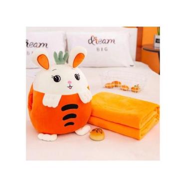 Imagem de Cobertor de travesseiro com aquecedor de mãos para animais de pelúcia,