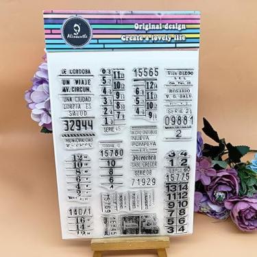 Imagem de Alinacutle 1 calendário transparente para scrapbooking e álbum para fazer cartões de Natal e diário de scrapbooking DIY (carimbo ZS2517)