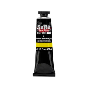 Imagem de Soho Urban Artist Tinta a óleo - tom amarelo cádmio pálido, tubo de 50 ml - Cores a óleo mais valiosas para pintura, excelente carga de pigmento