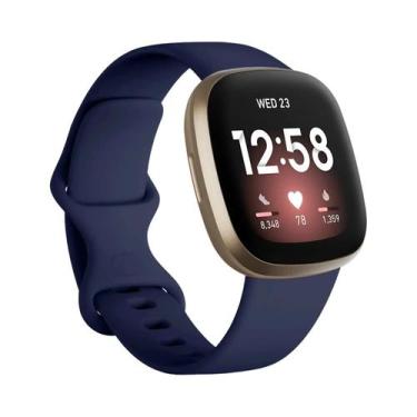Imagem de Pulseira De Silicone Para Smartwatch Fitbit Versa 4 3 Sense 2, Acessór
